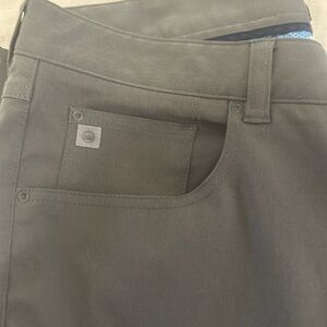 Mens peter millar e66 5 pocket slim fit pants 34 x 30 grey